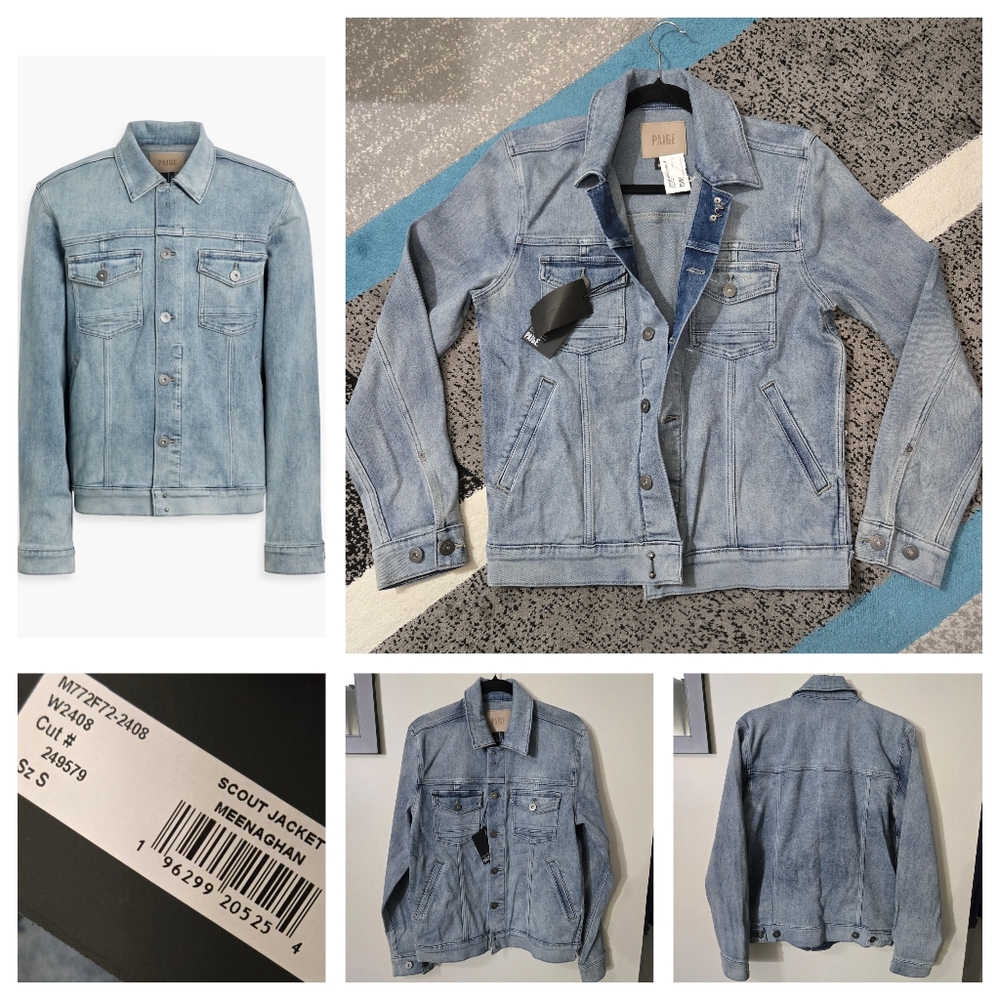 Paige Men's Scout Denim Jacket In Meenaghan, S, NWT